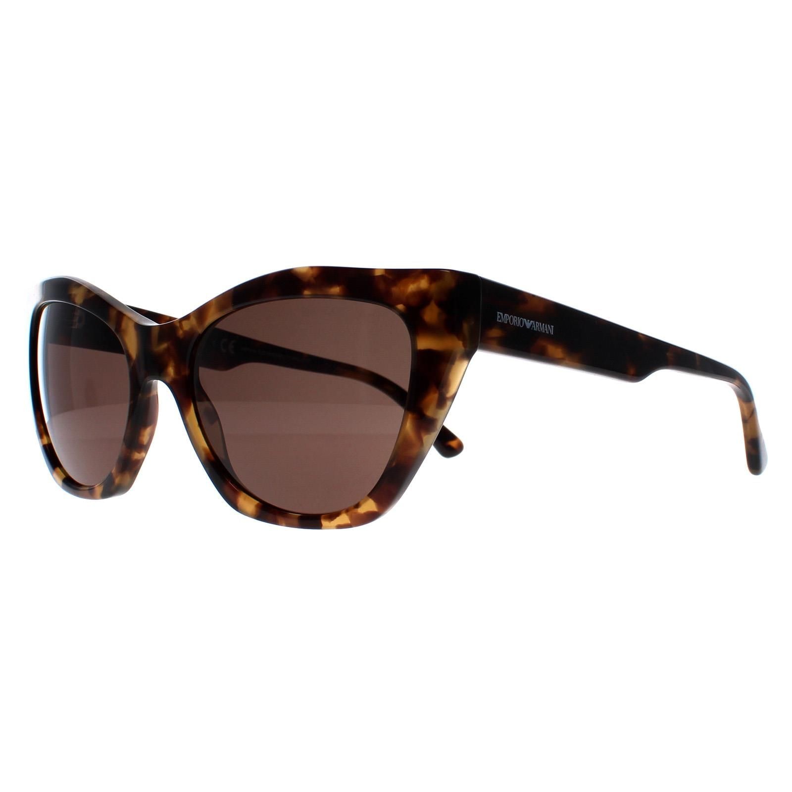 Emporio Armani Cat Eye Shiny Brown Havana Brown EA4176 image 2