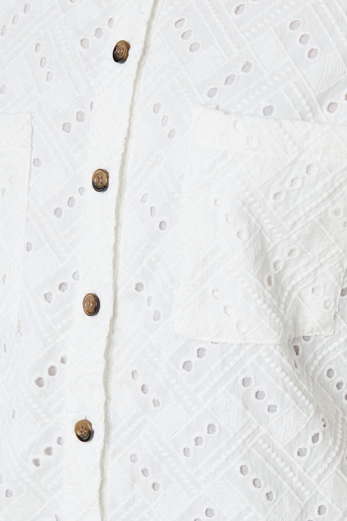 Principles White Broderie Pocket Detail Midi Shirt Dress White image 5