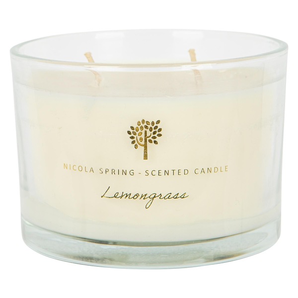 Nicola Spring 350g Lemongrass Soy Wax Candle - Double Wick Fruity Jar