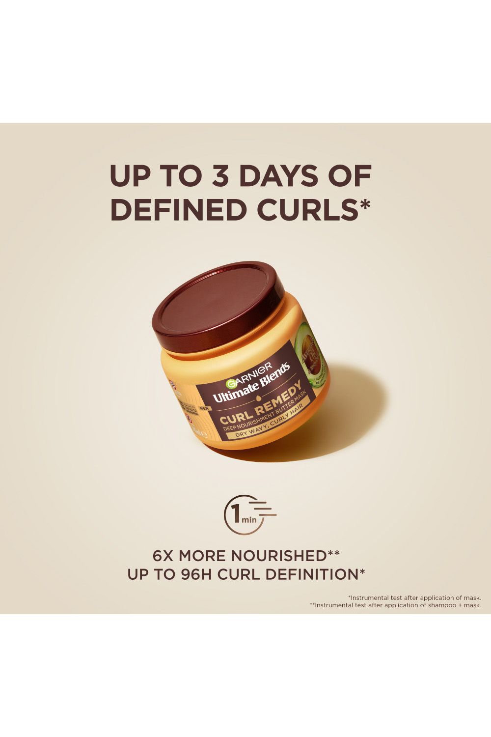 Garnier Ultimate Blends Avocado Oil & Shea Butter Curl Remedy Mask 340ml Multi image 2