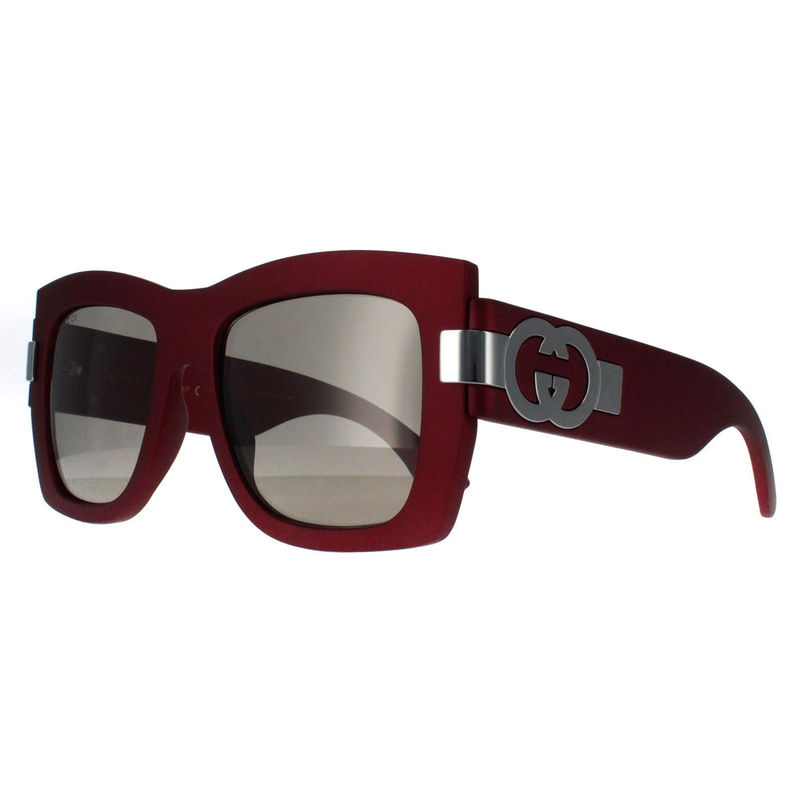 Gucci Square Red with Silver Grey with Light Silver Mirror GG1688S image 2