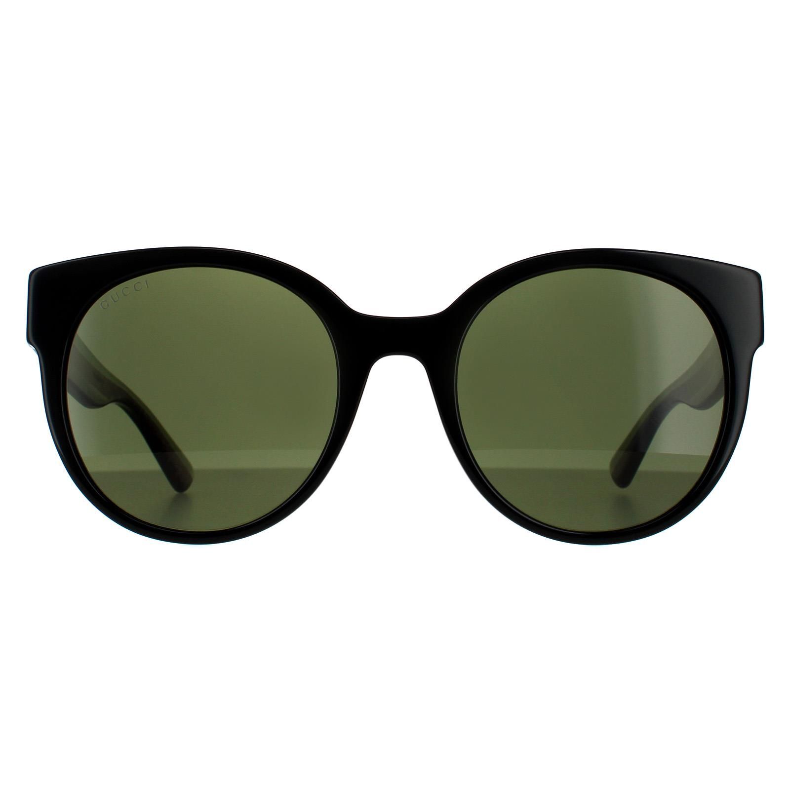 Gucci Cat Eye Black With Green and Red Glitter Green Sunglasses
