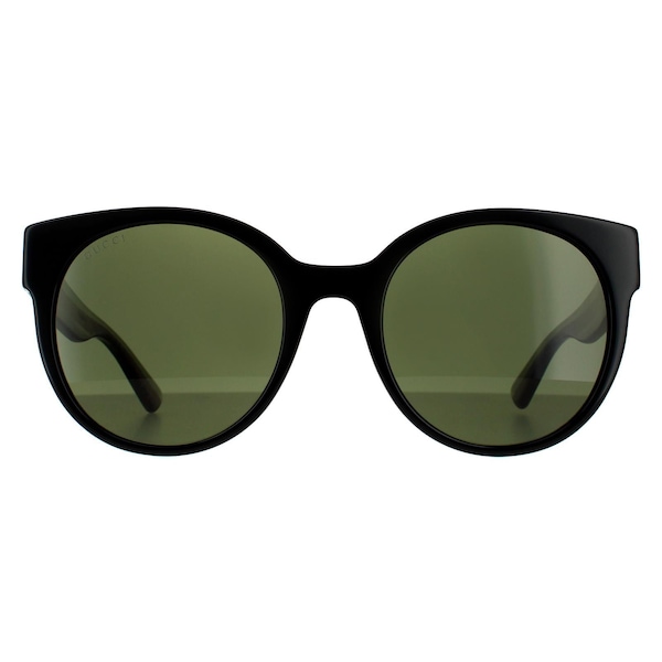 Gucci Cat Eye Black With Green and Red Glitter Green Sunglasses