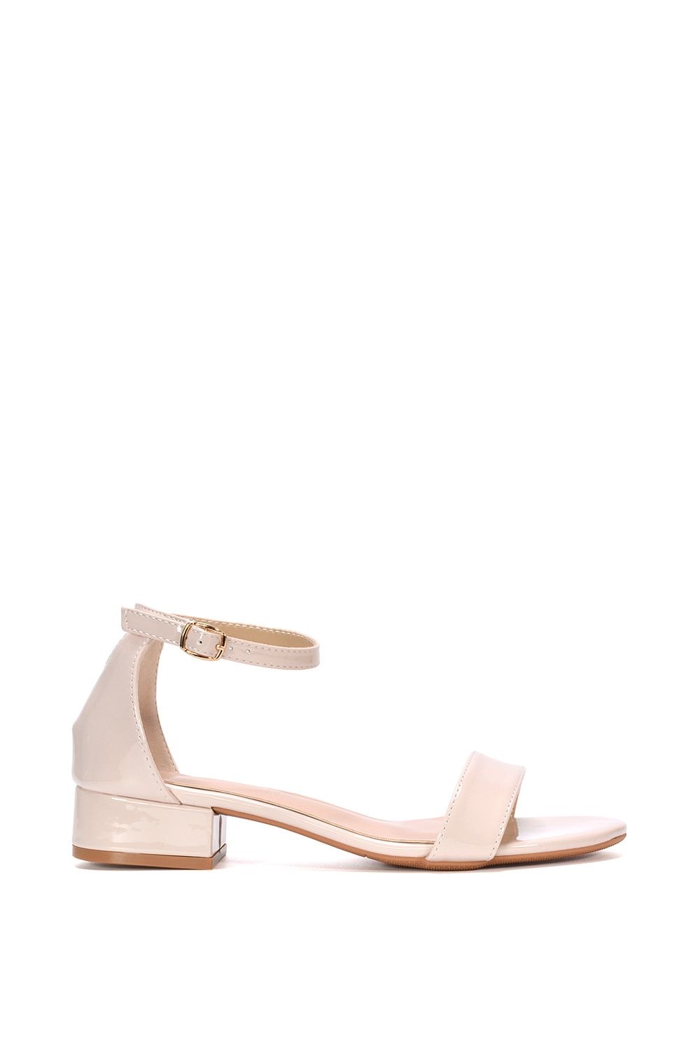 XY London 'Tate' Ankle Strap Low Block Heel Summer Sandals image 1