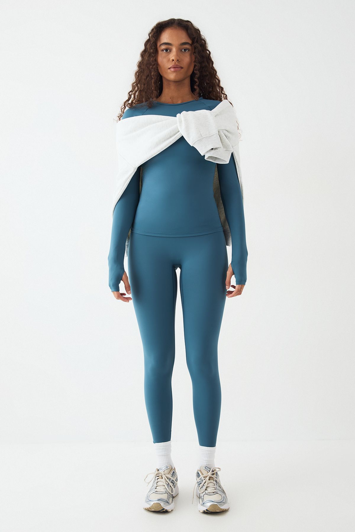 DSGN Studio DSGN Studio Ultra Sculpt Long Sleeve Top Teal image 5