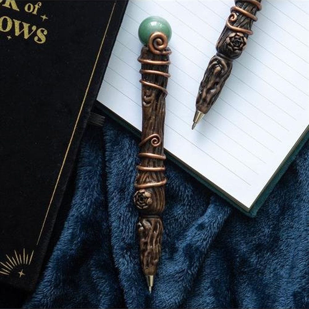 KDMD Abundance Green Aventurine Crystal Wand Pen image 1