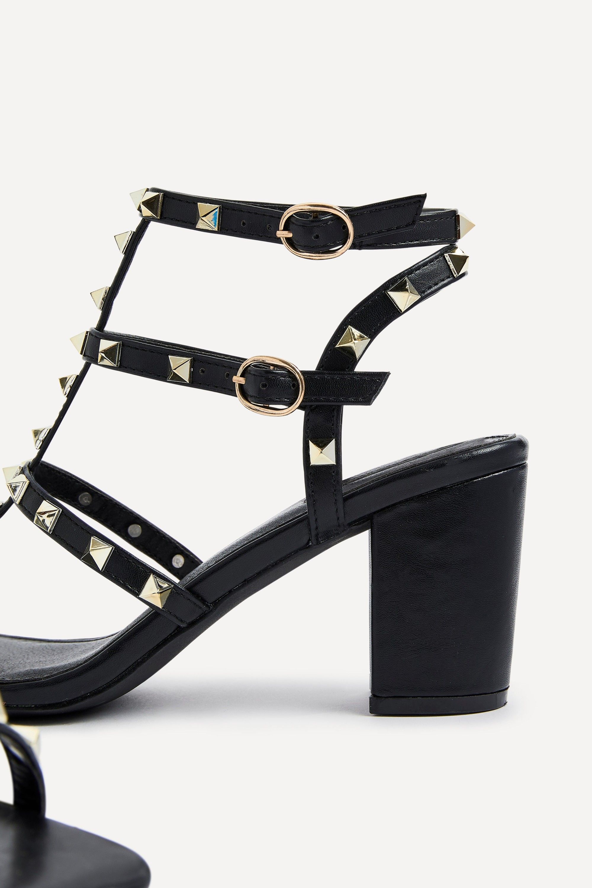Linzi Tessa Black Block Heeled Sandal image 4