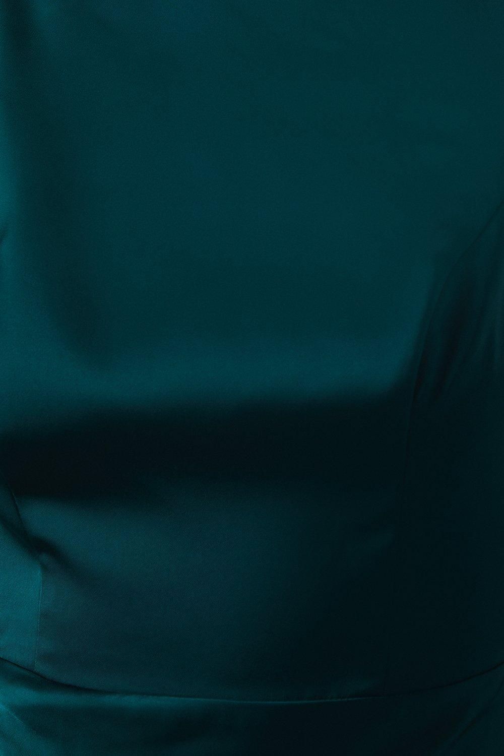 Coast Sleeveless Satin Bridesmaid Dress Emerald image 5