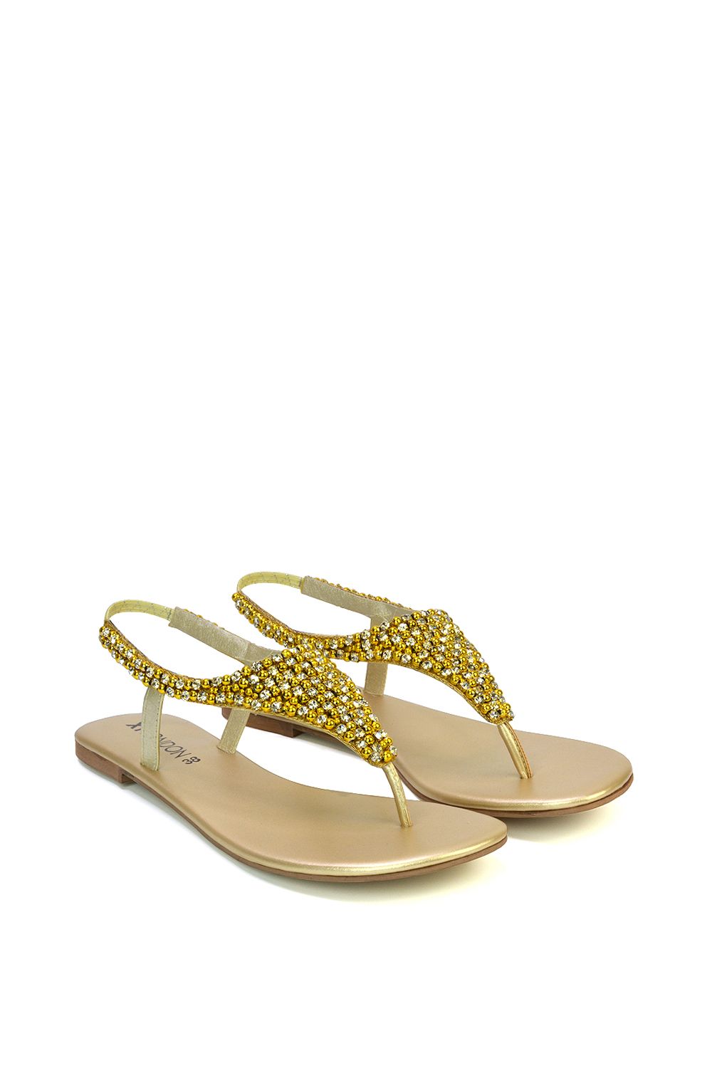 XY London 'Lauren' Embellished Toe Post Flat Sandals image 4