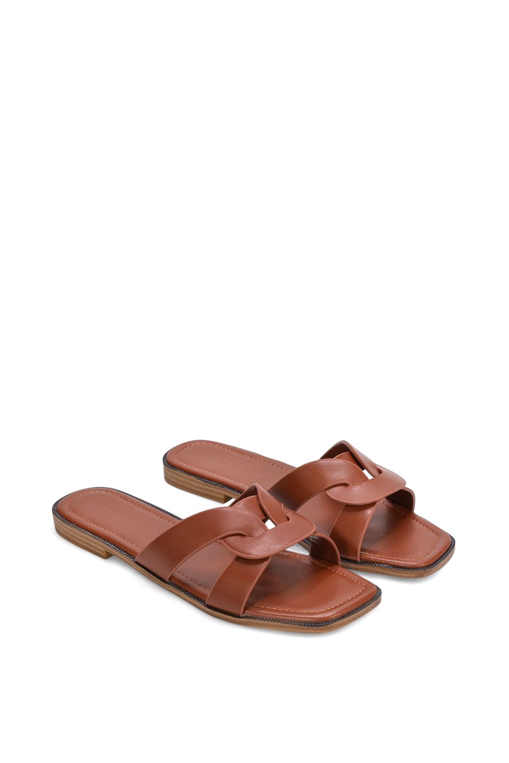 XY London 'Charley' Open Toe  Slip On Slider Sandals With Square Toe image 4