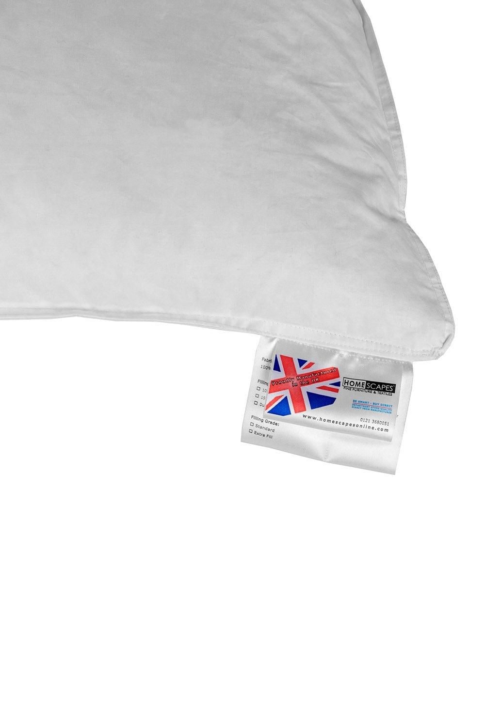 Homescapes Goose Feather & Down Euro Continental Pillow Pair - 40cm x 80cm image 6