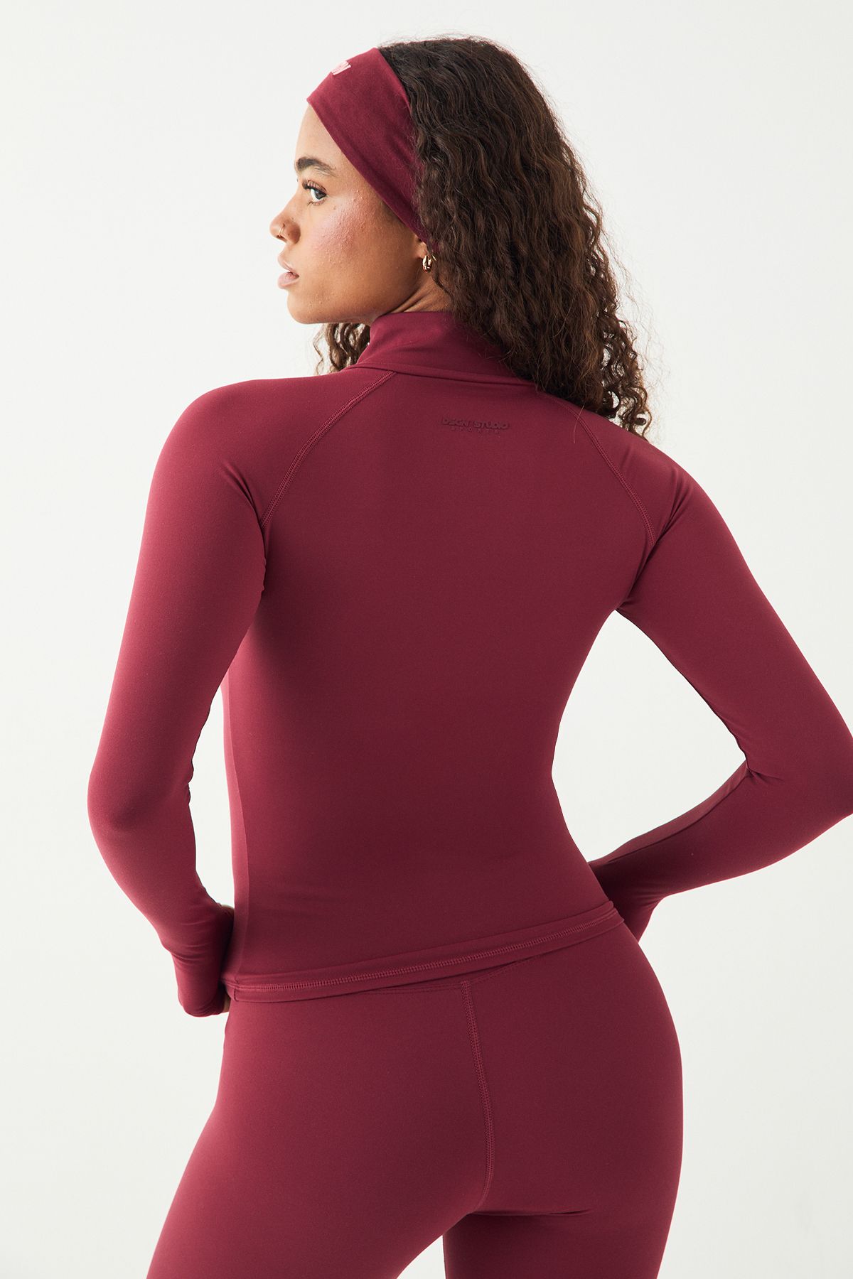 DSGN Studio DSGN Studio Sport Zip Through Active Jacket Burgundy image 2