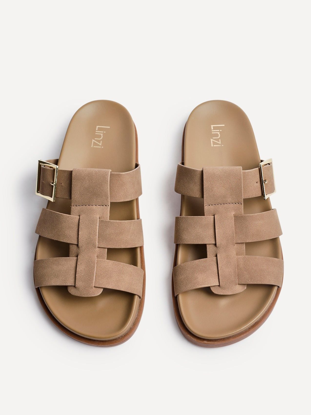 Linzi Restore Taupe Nubuck Gladiator Slip-On Sandal image 4