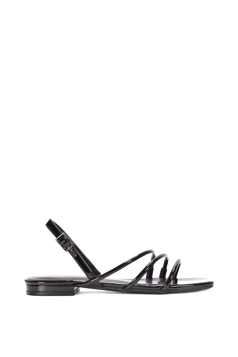 XY London 'Mary' Square Toe Strappy Slingback Flat Sandals image 1