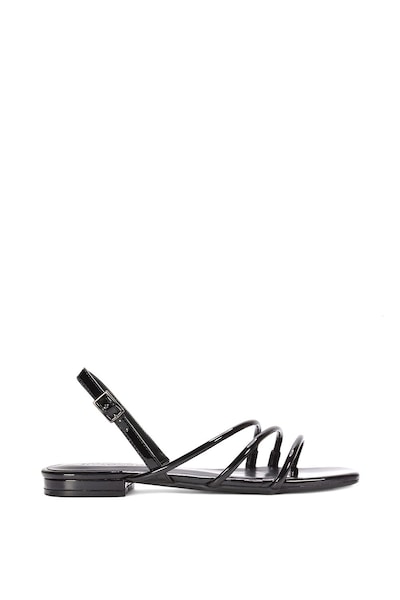 XY London 'Mary' Square Toe Strappy Slingback Flat Sandals