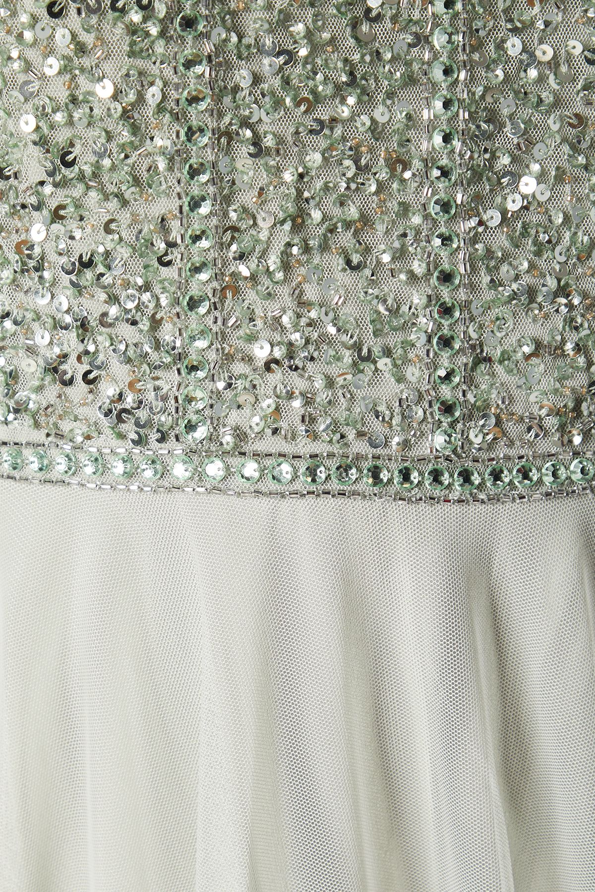 Coast Mixed Gem Halterneck Tulle Skirt Bridesmaid Dress Sage image 5