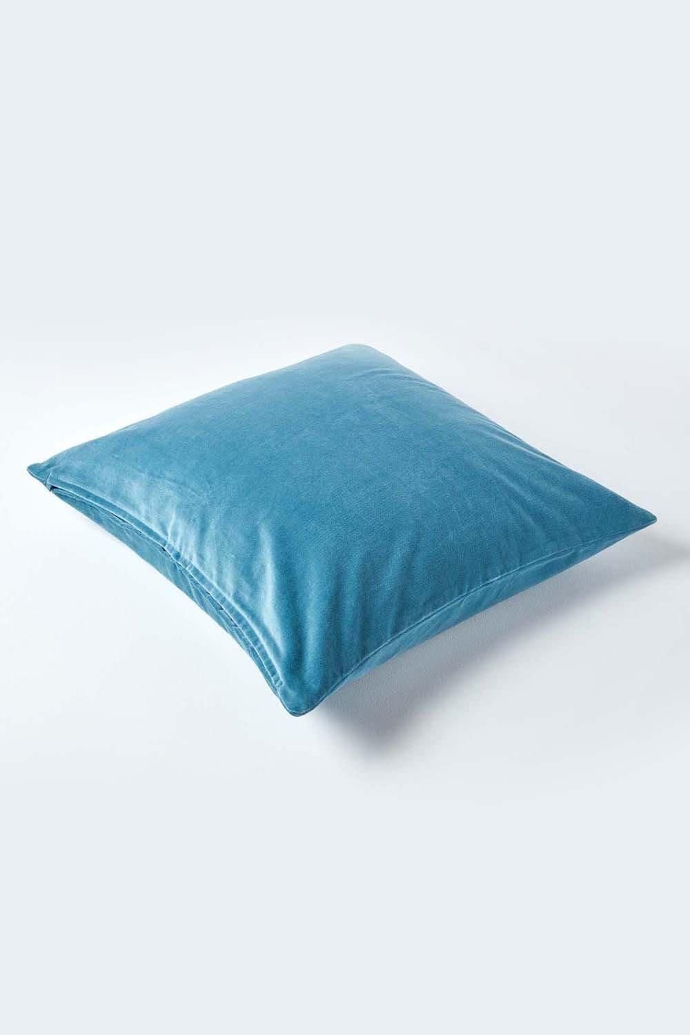 Homescapes Velvet Cushion Cover 100% Cotton, Soft & Machine Washable image 3