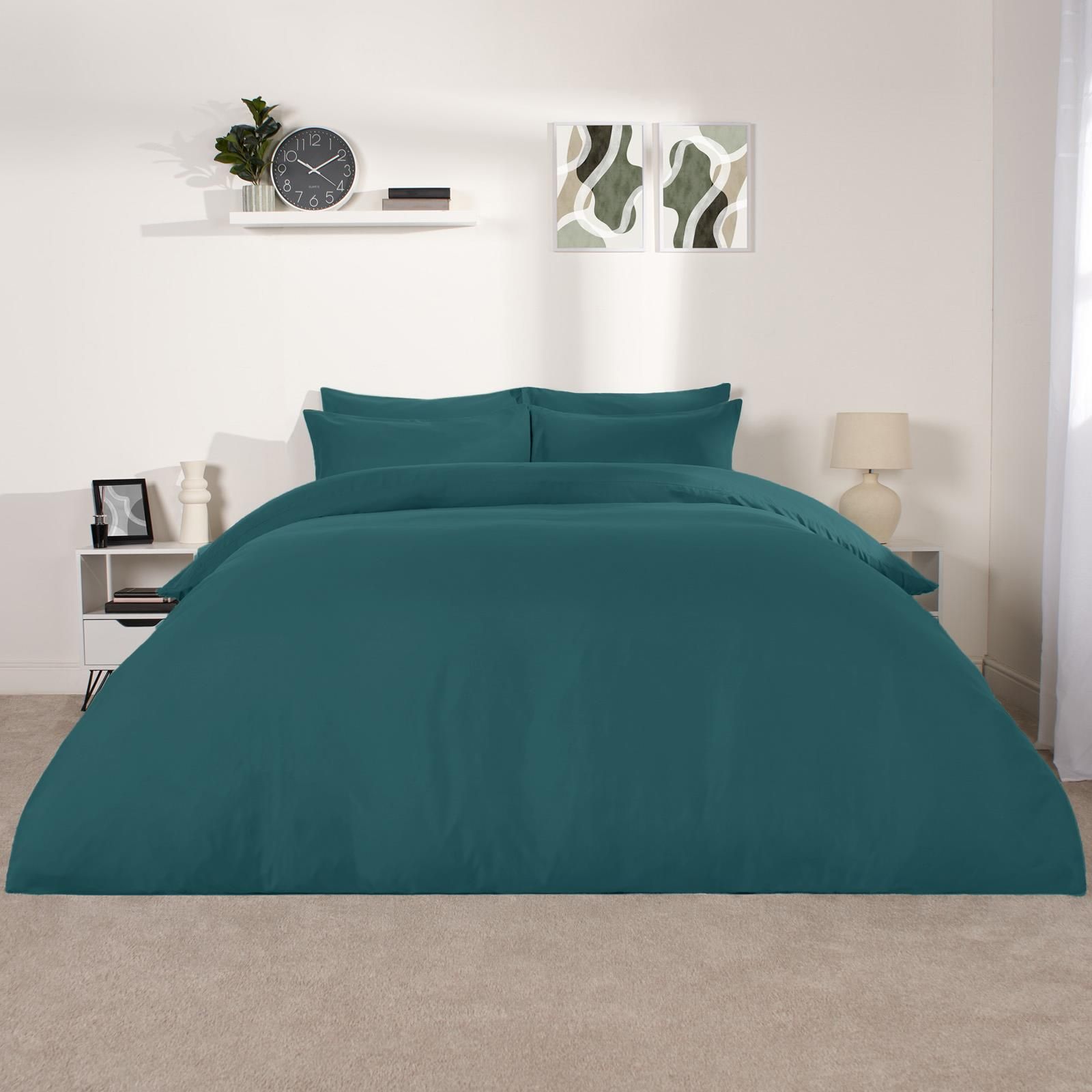 OHS Plain Dyed Duvet Cover with Pillowcase Bedding Set image 1