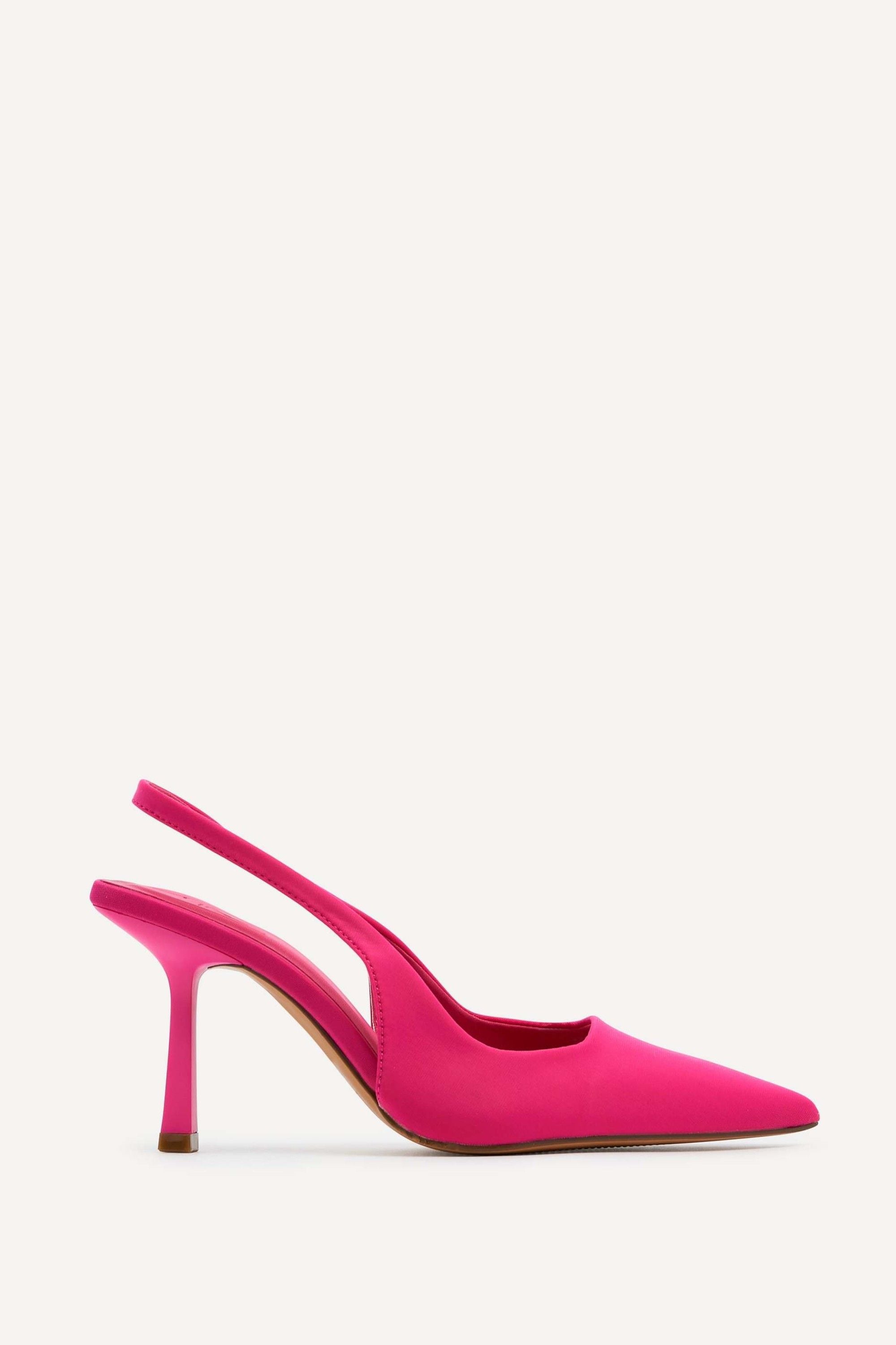 Linzi Fling Hot Pink Lycra Sling Back Court Heel image 1