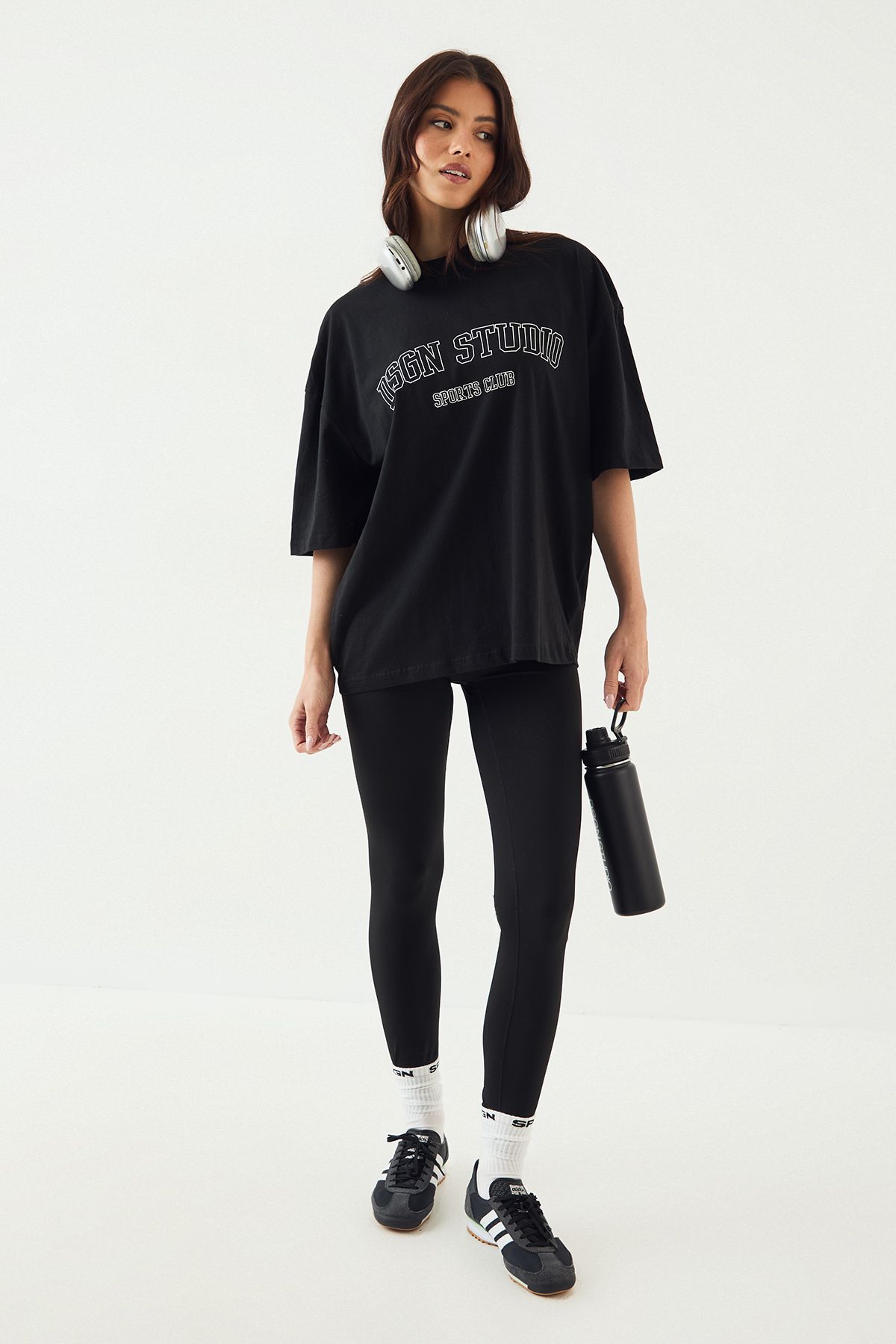 DSGN Studio DSGN Studio Sports Club Heavyweight Oversized T-Shirt Black image 3
