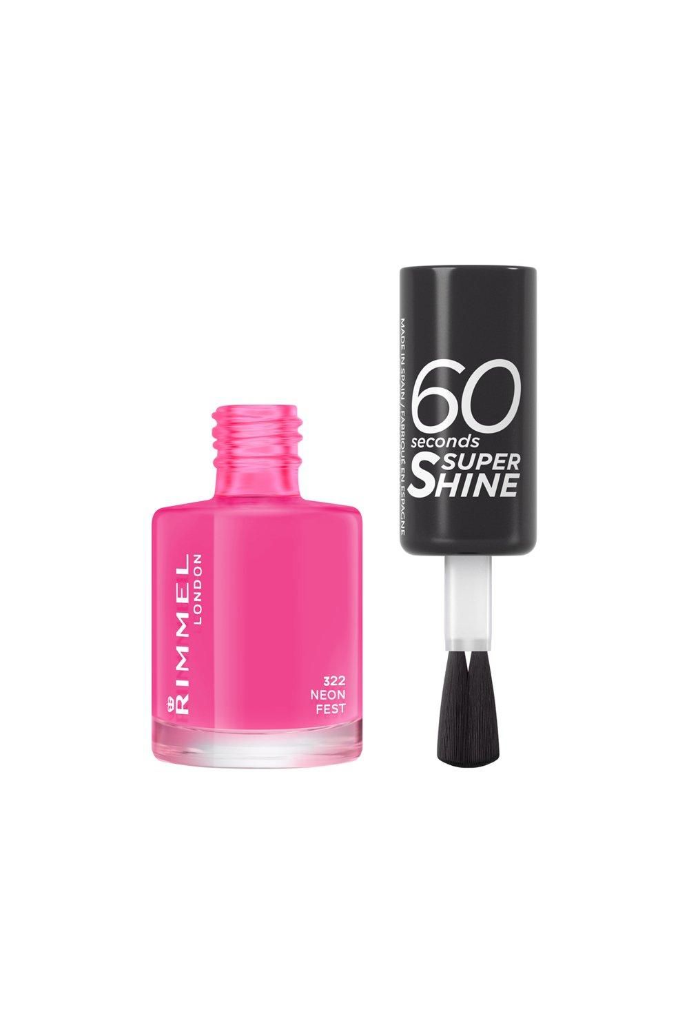 Rimmel London 60 Seconds Super Shine Nail Polish Peachella image 3