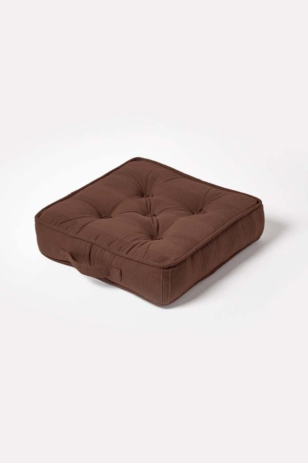 Homescapes Rajput Ribbed Cotton Floor Cushion