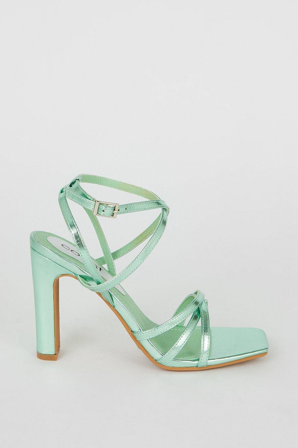 Coast Tara Barely There Heeled Sandals Green image 2