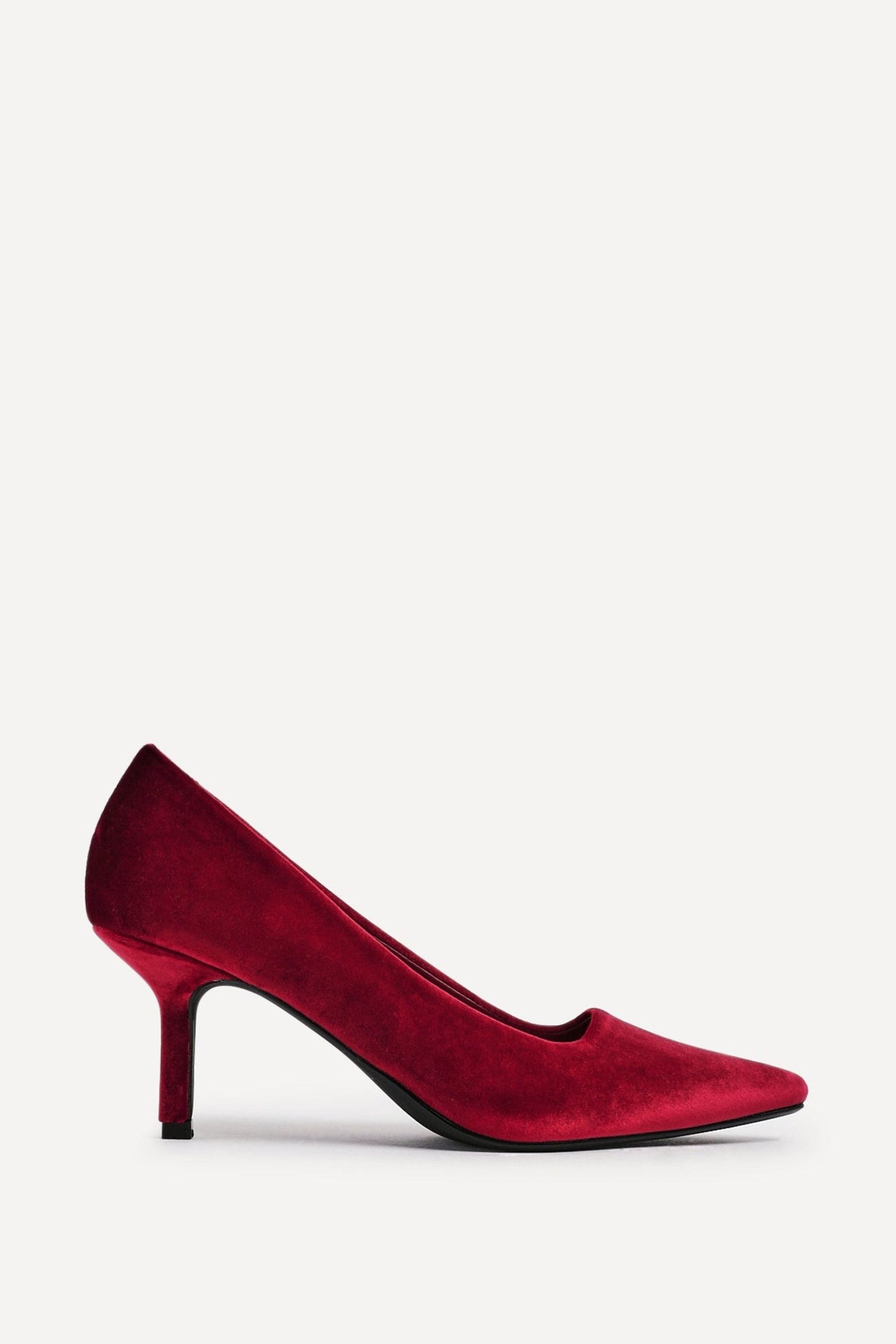 Linzi Kat Burgundy Velvet Classic Court Heels