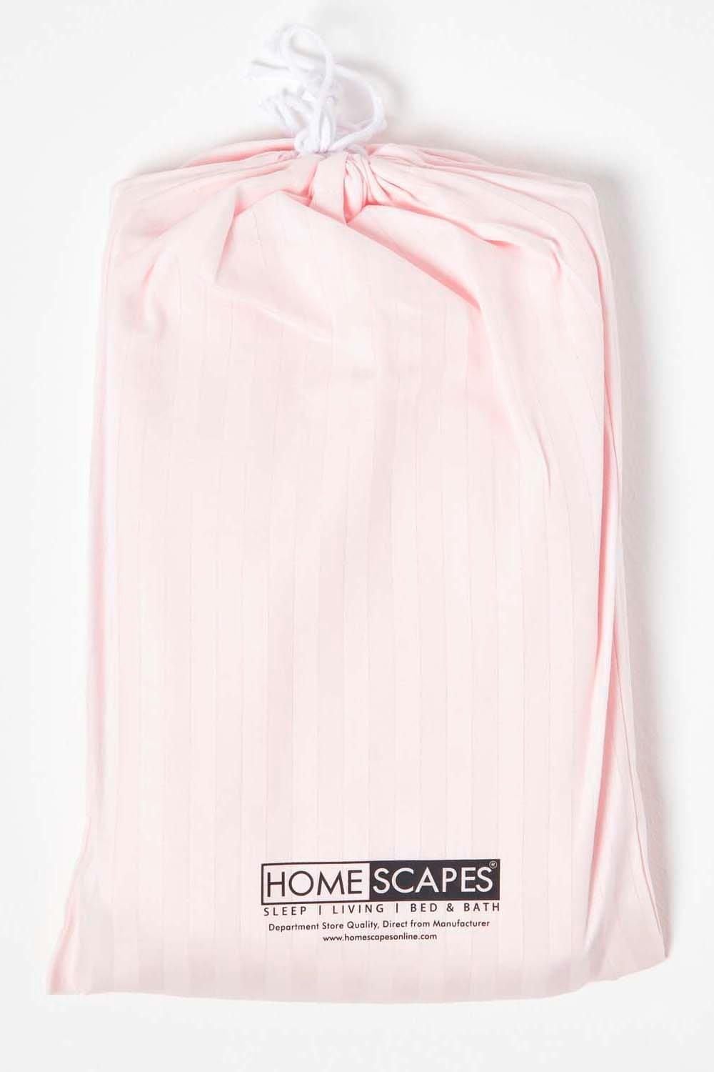 Homescapes Cotton Stripe Fitted Cot Sheets 330 Thread Count, 2 Pack image 5