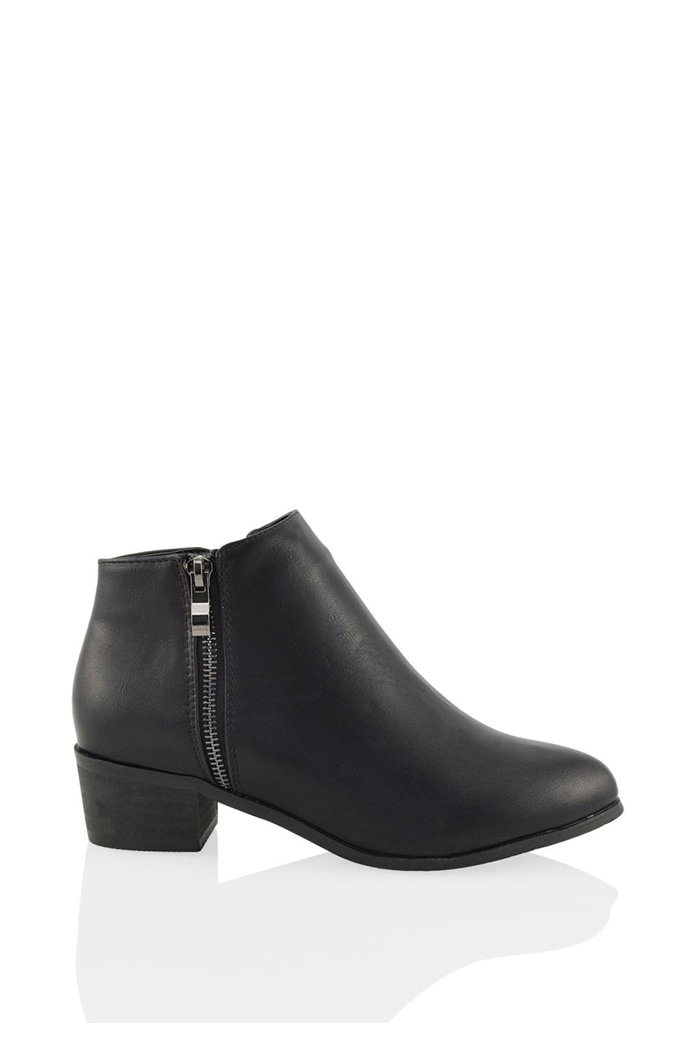 XY London 'Alberto' Low Heel Zip Up Ankle Boots image 1