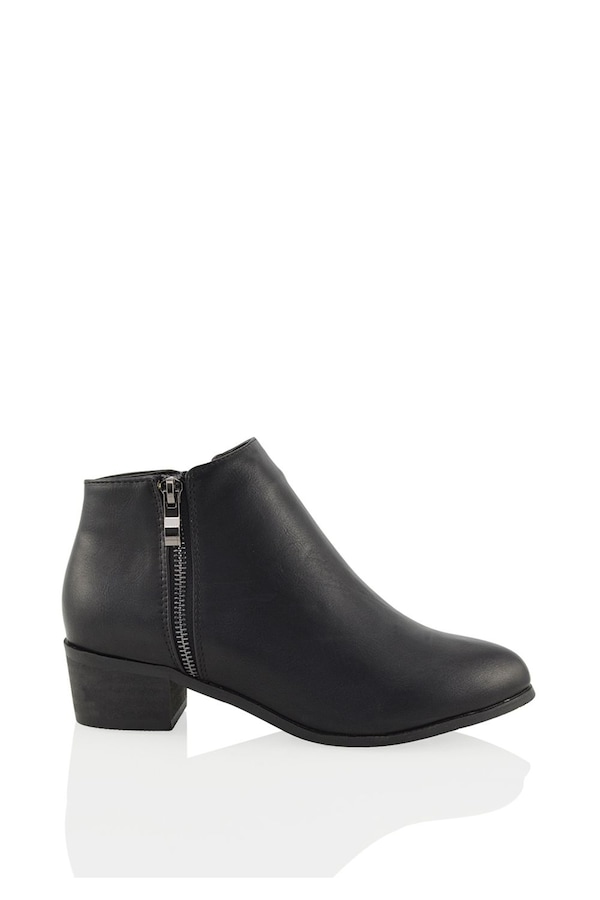XY London 'Alberto' Low Heel Zip Up Ankle Boots