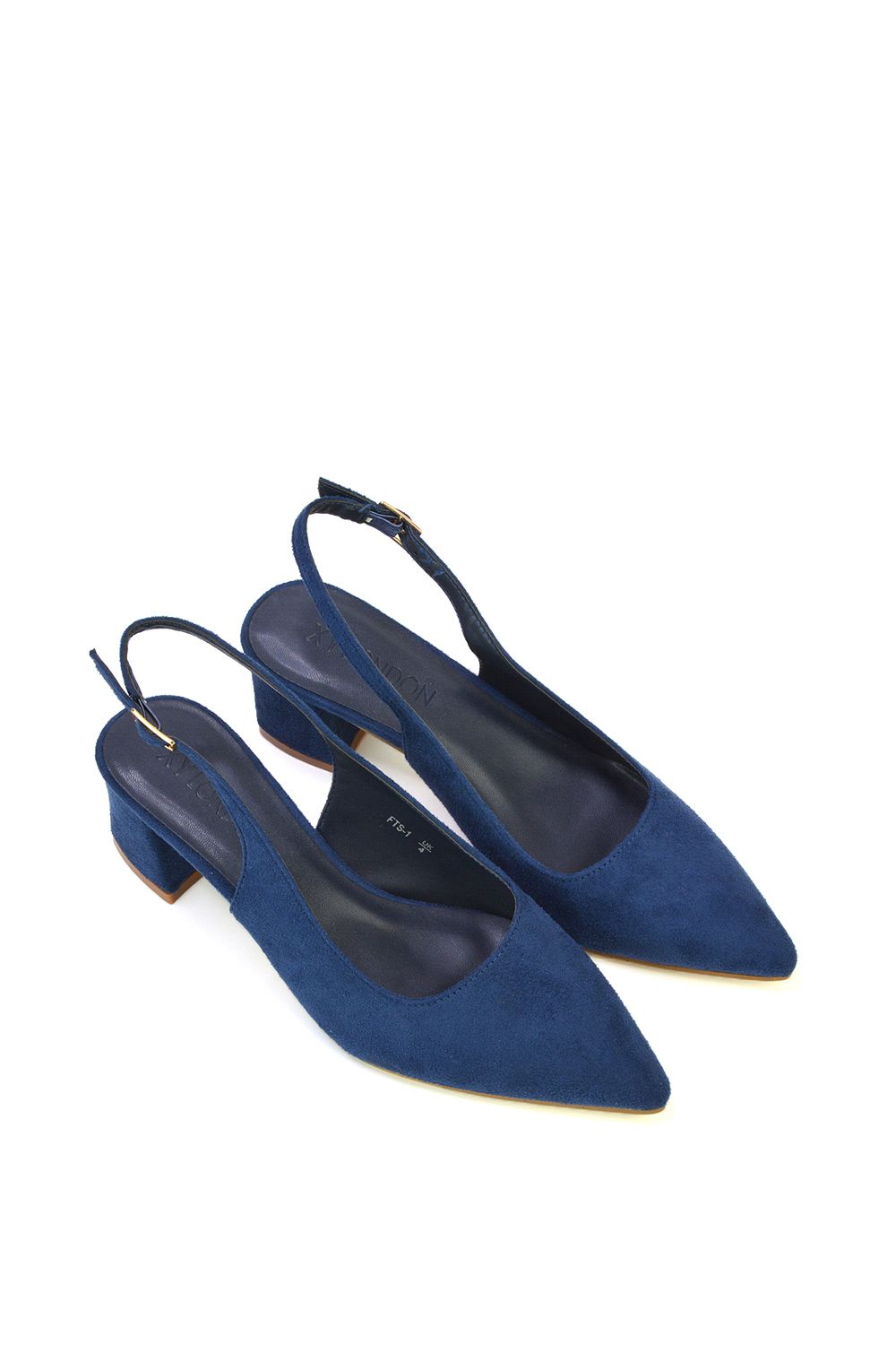 XY London 'Becky' Pointed Toe Slingback Court Shoe Heels image 4