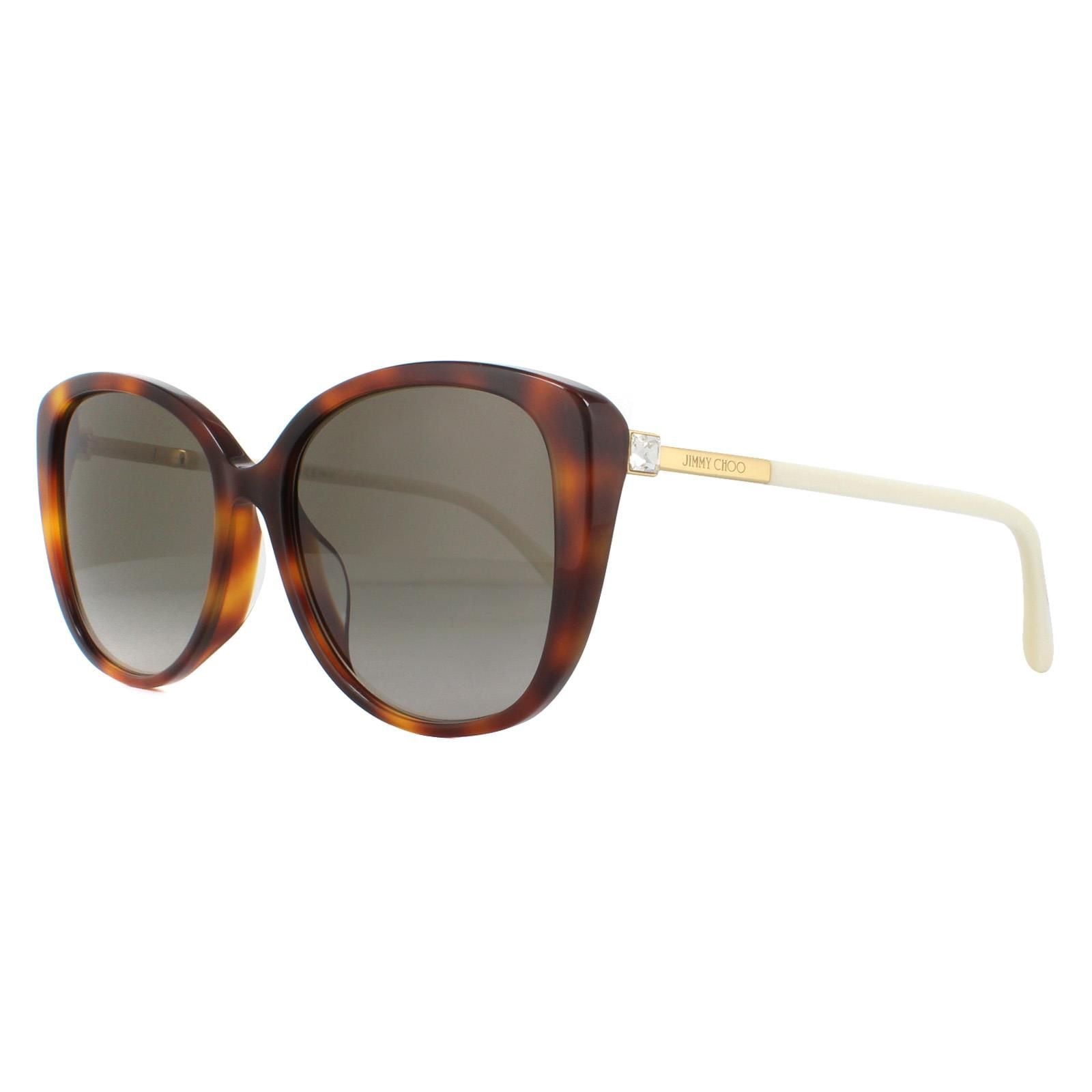 Jimmy Choo Cat Eye Havana Brown Brown Gradient Sunglasses image 2