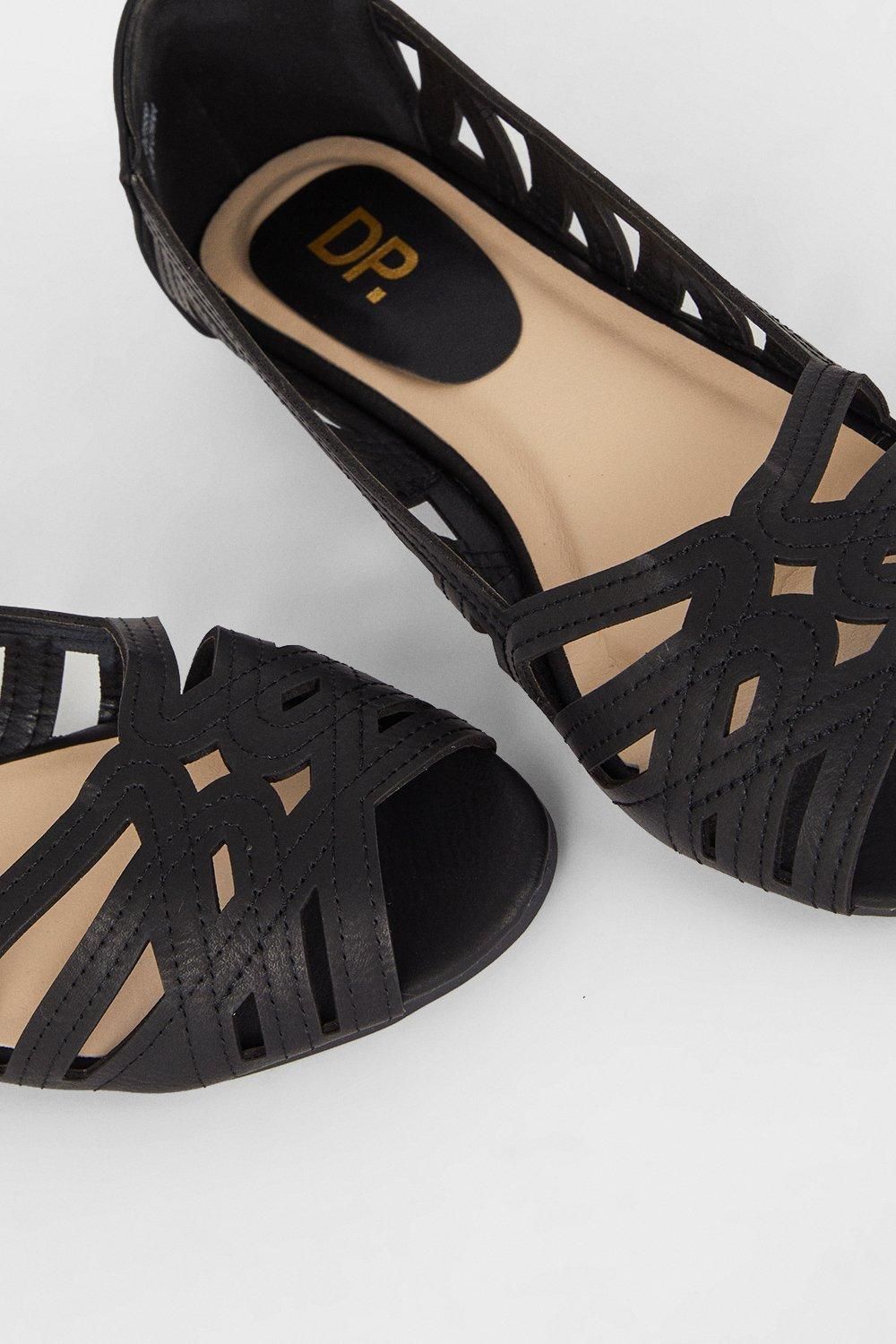 Dorothy Perkins Prim Peep Toe Ballet Pumps Black image 4