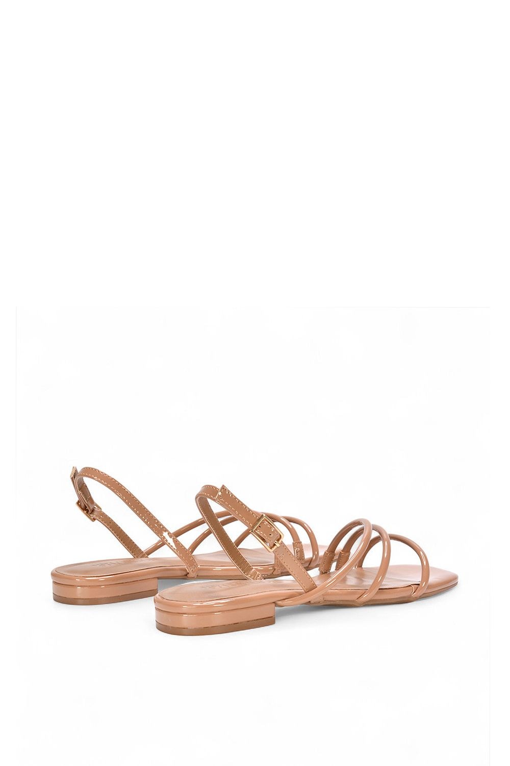 XY London 'Mary' Square Toe Strappy Slingback Flat Sandals image 3