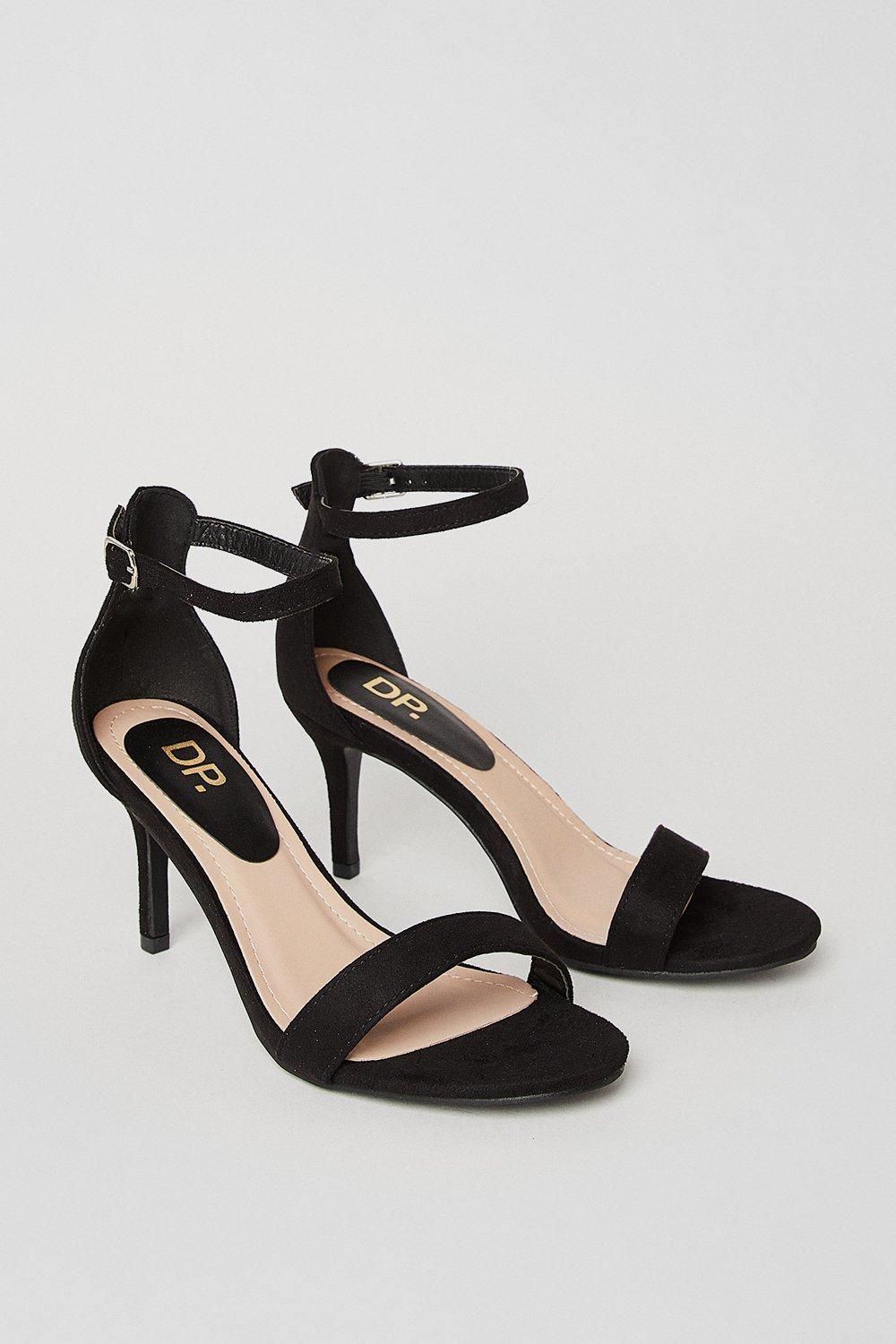 Dorothy Perkins Tasha Barely There Medium Stiletto Heel Sandals Black image 3