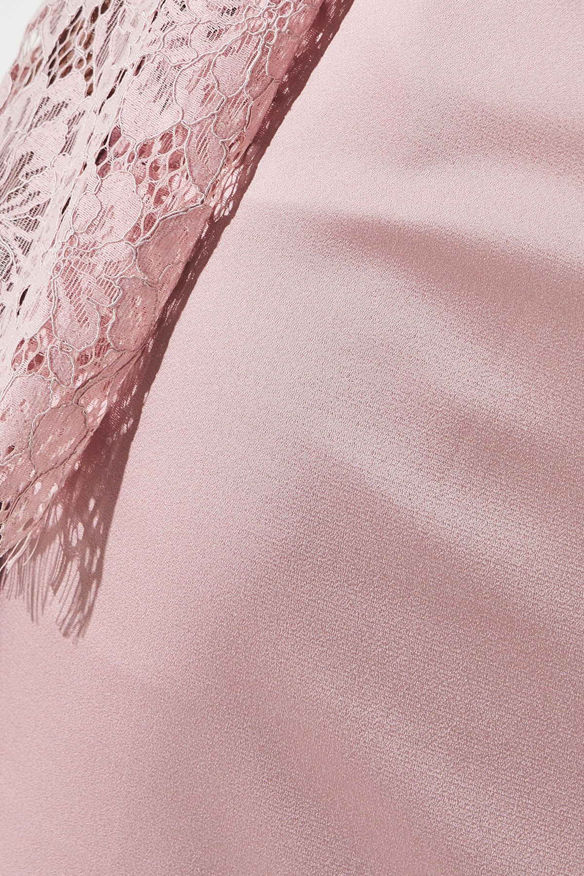 Coast Lace Panelled Satin Wrap Dress Dusky Pink image 4