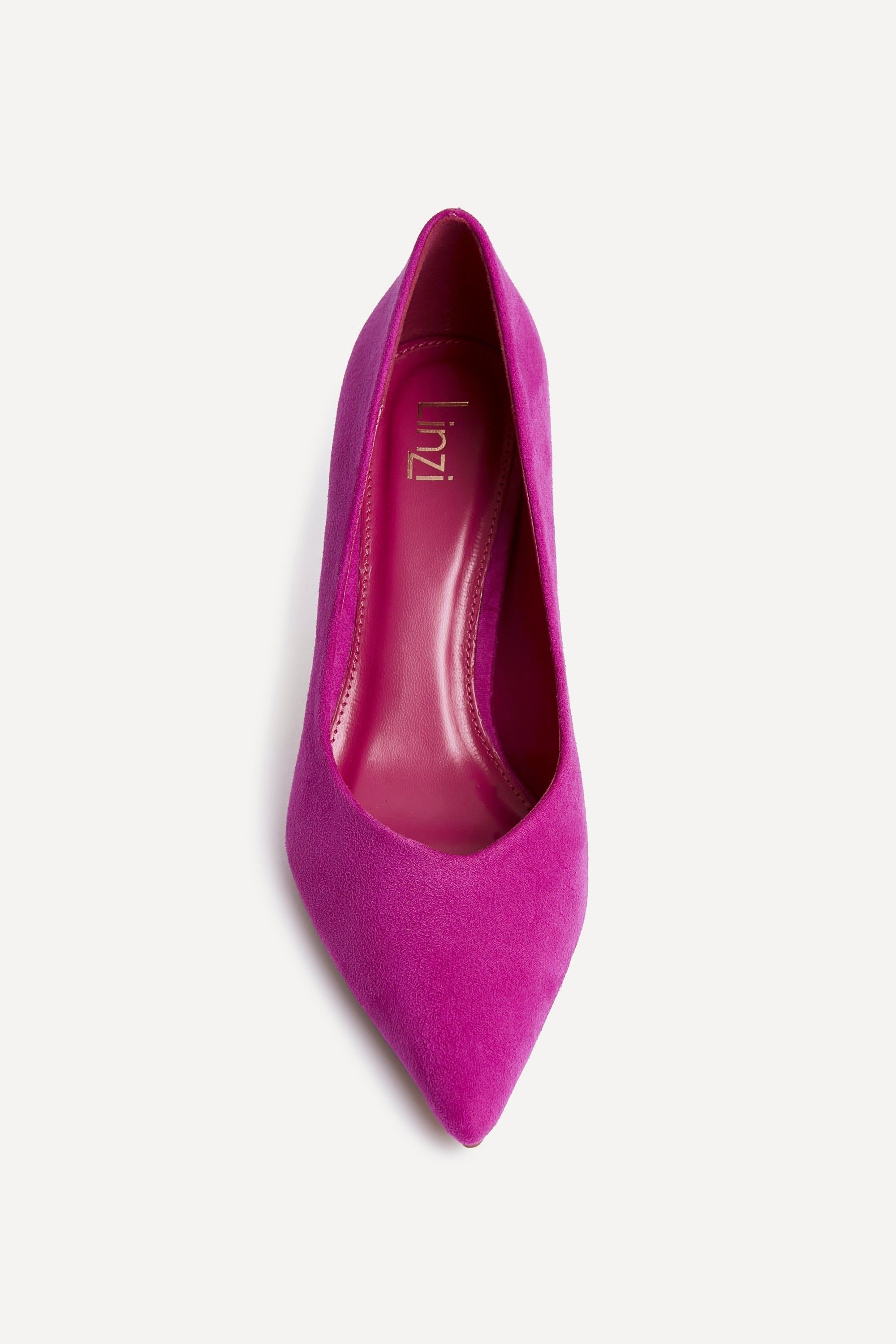 Linzi Classic Fuchsia Faux Suede Court Heels image 4