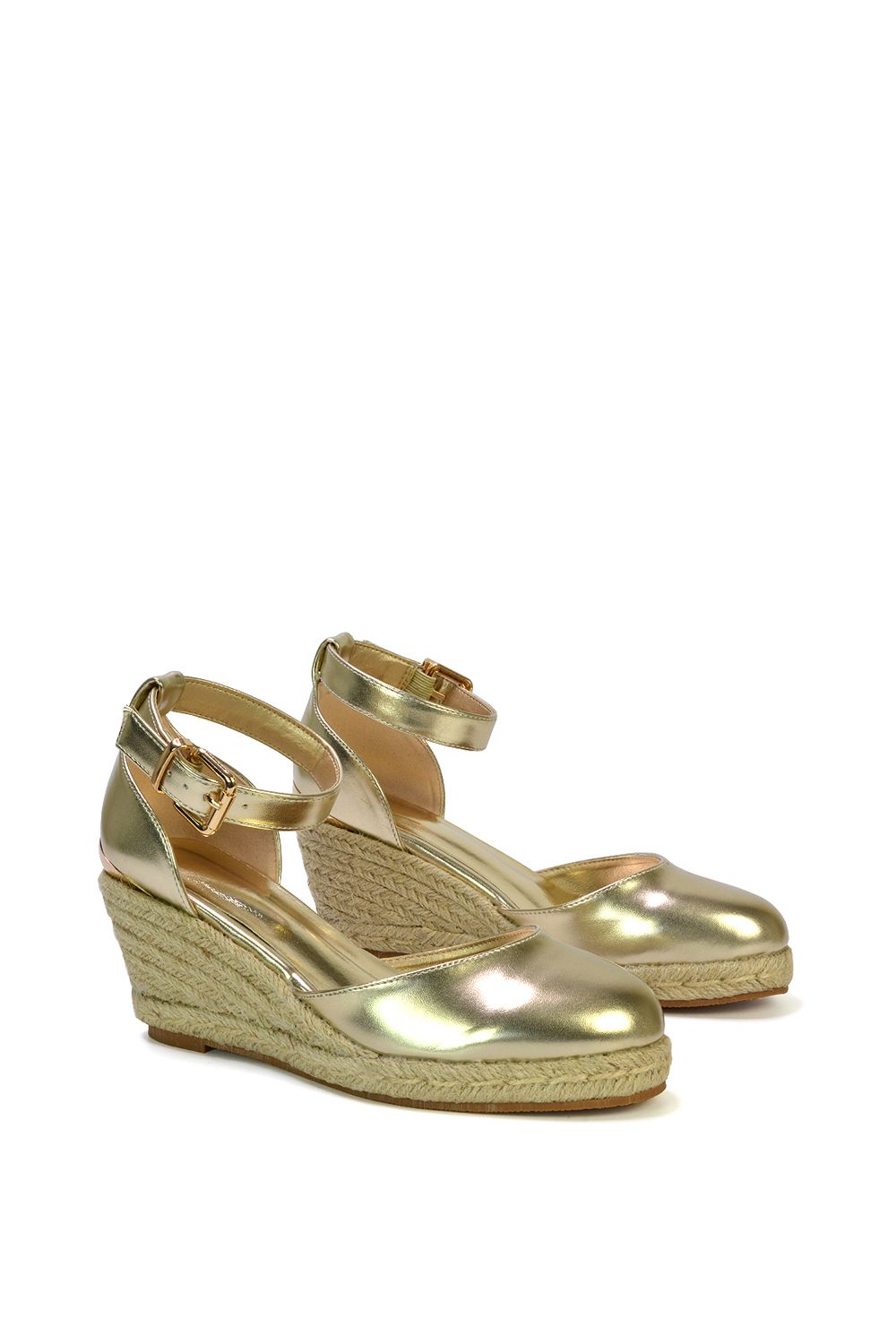 XY London 'Forest' Closed Toe Espadrille Wedge Heel Sandals image 3