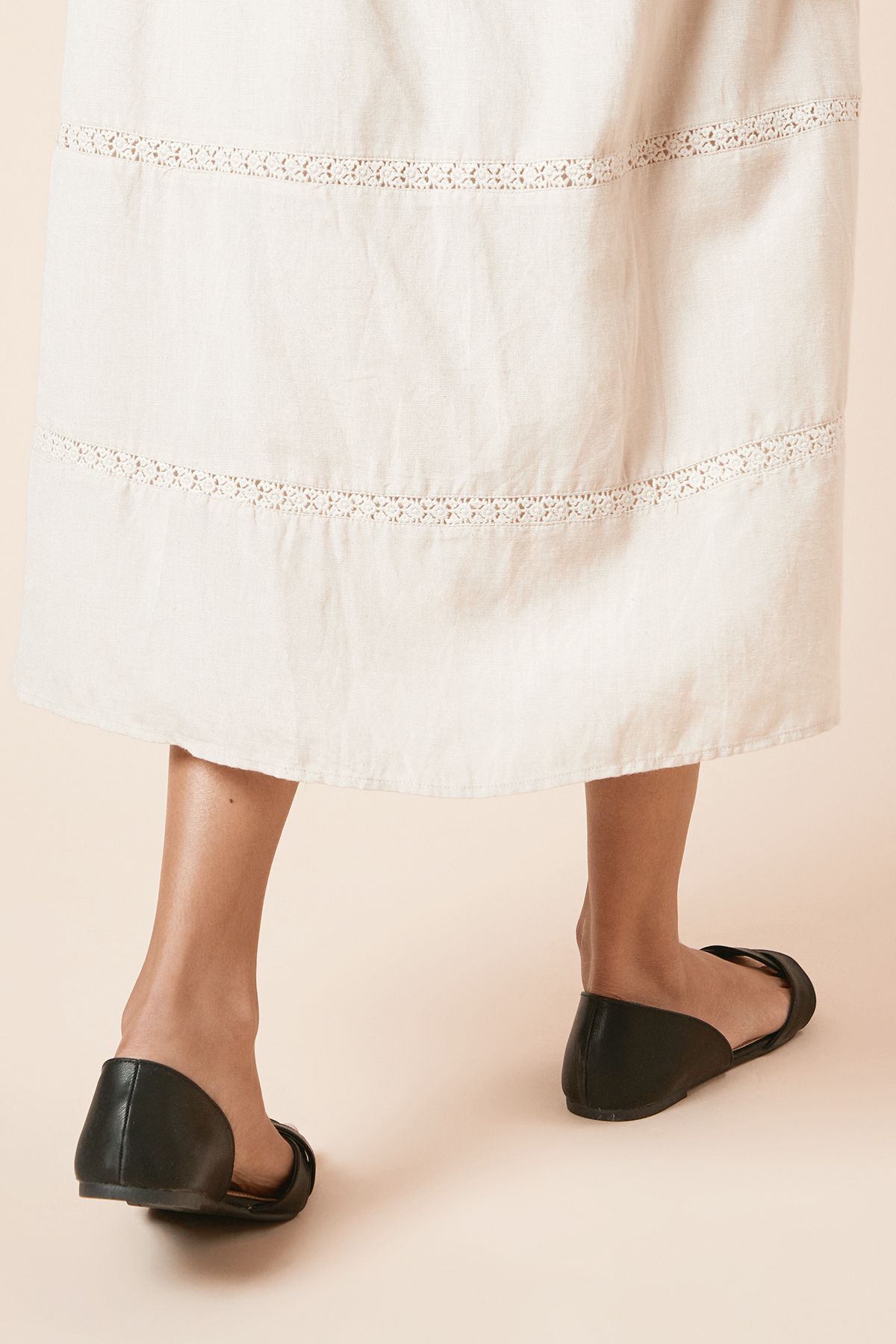 Dorothy Perkins Maddie Open Toe Ballet Pumps Black image 4