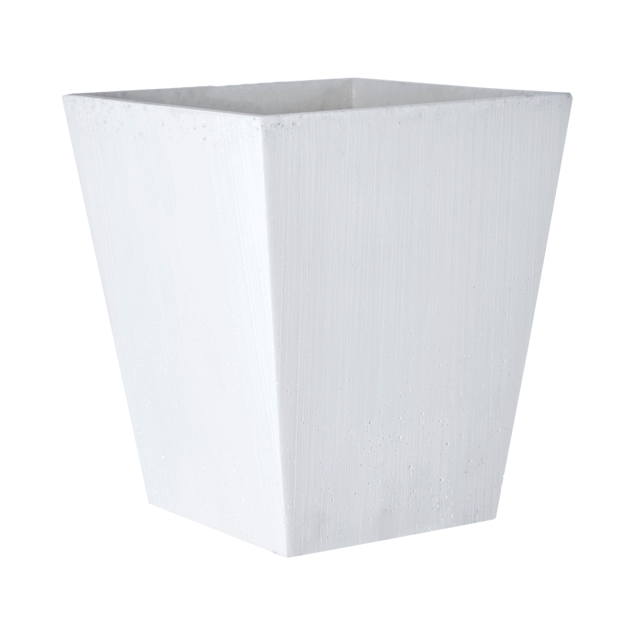 Orsina Polyresin Vase White Polyresin Square Edged Vase image 2
