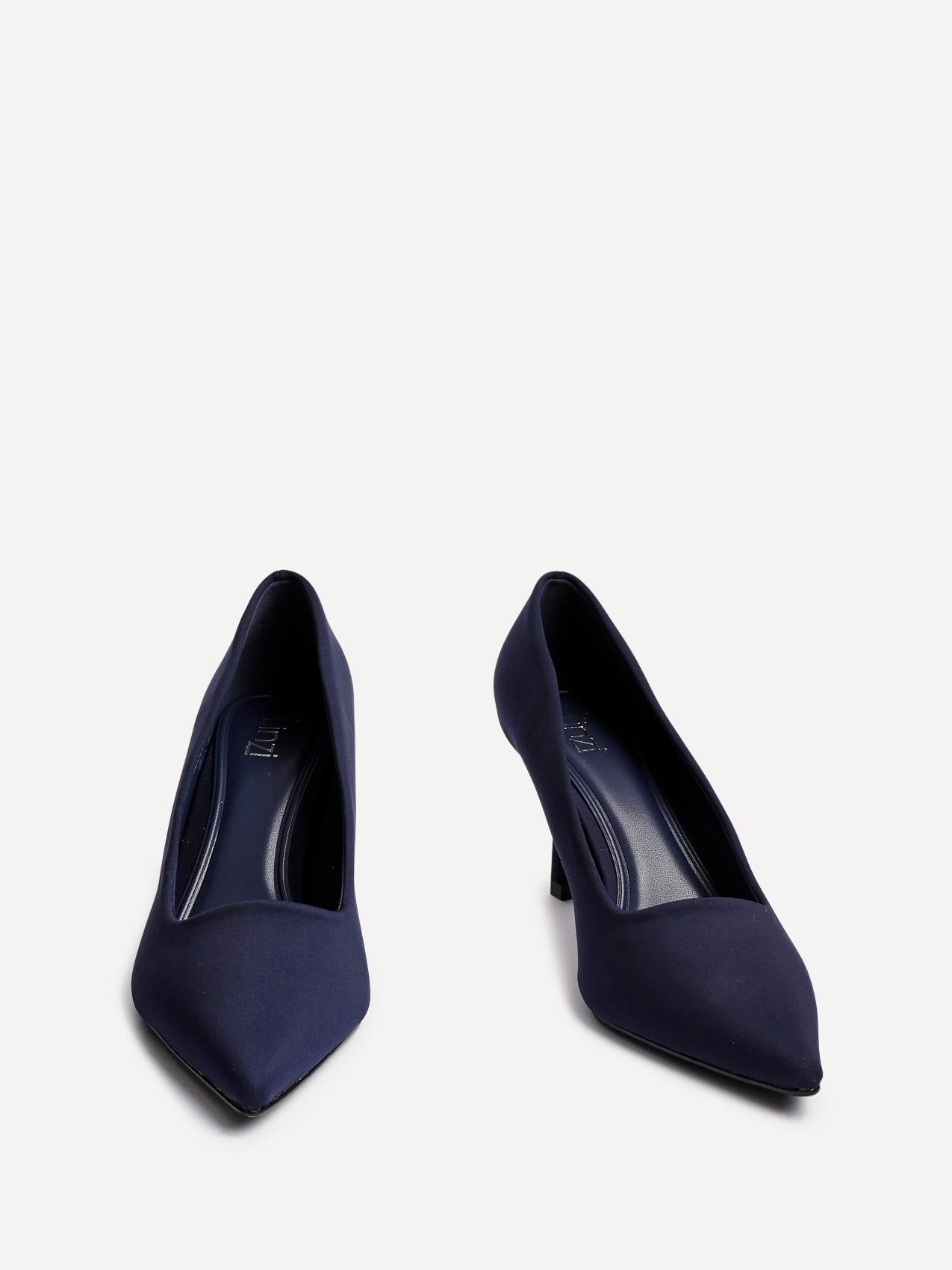 Linzi Kat Navy Scuba Leather Court Heels image 3