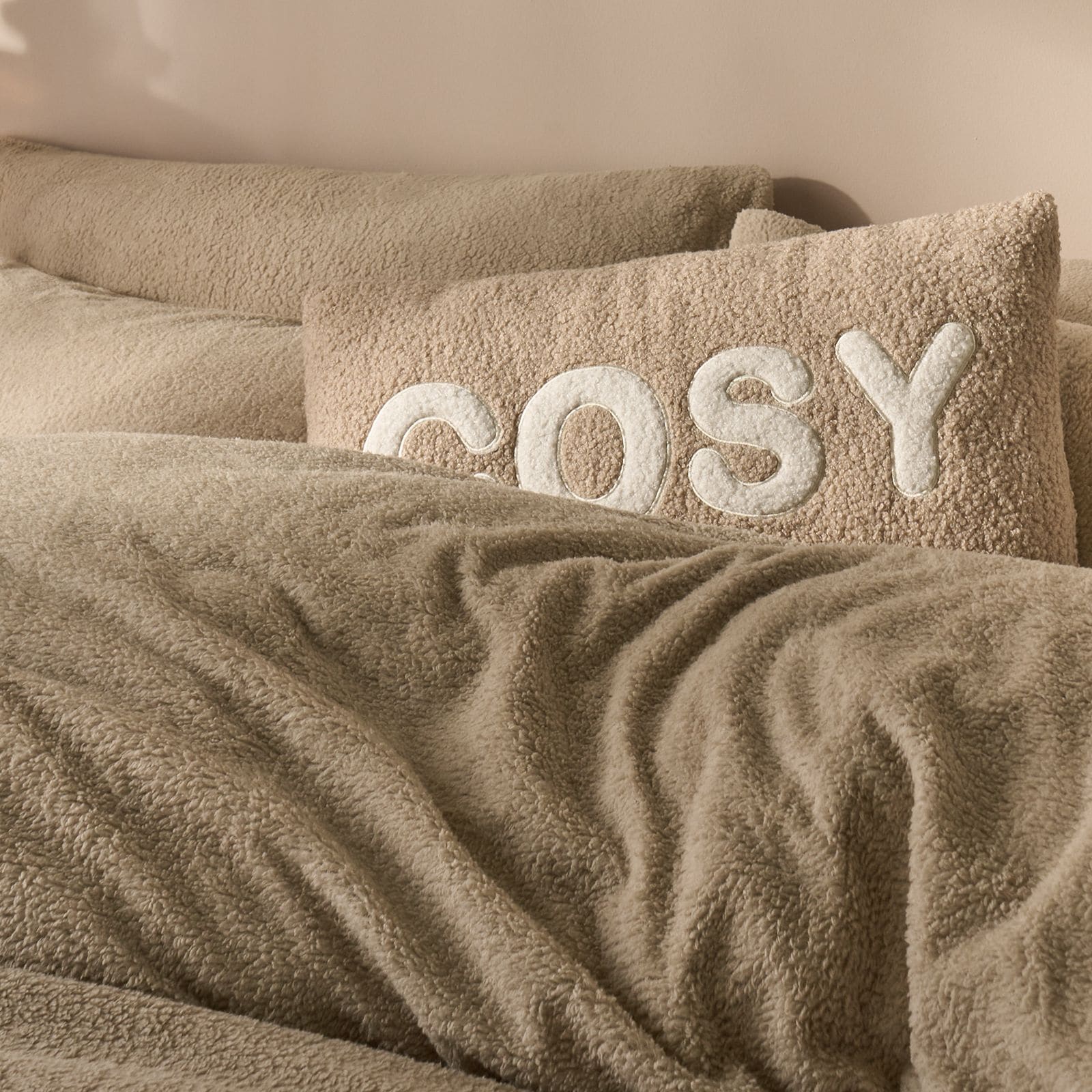 OHS Thermal Soft Teddy Fleece Duvet Cover Bedding Set image 3