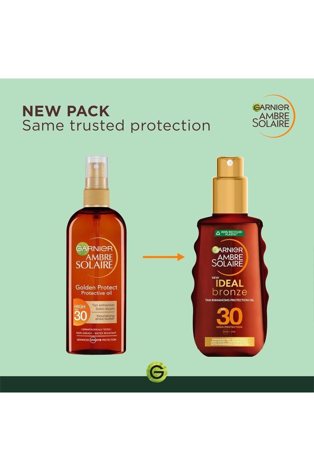 Garnier Ambre Solaire Ideal Bronze Protective Oil SPF30 Sun Cream Spray Multi image 4