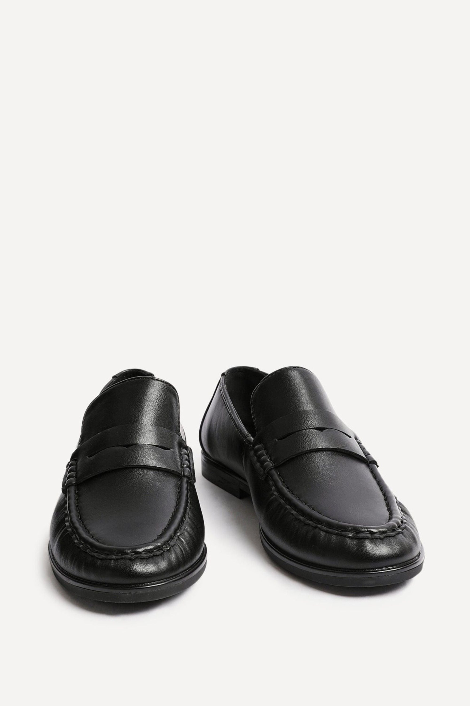 Linzi Belmont Black Faux Leather Ruched Loafer image 3
