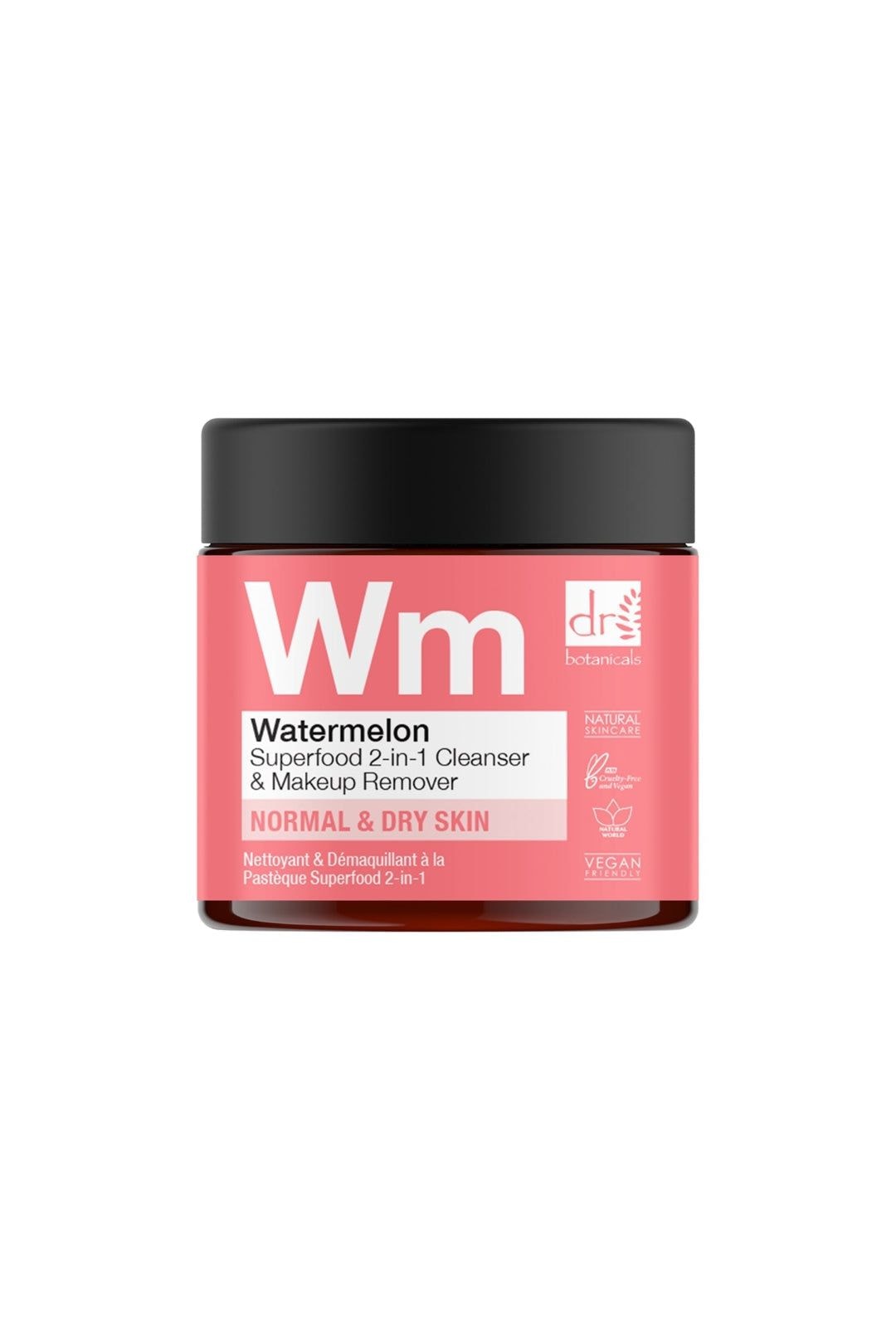 Dr. Botanicals Watermelon Superfood 2-In-1 Cleanser & Makeup Remover 60ml image 1
