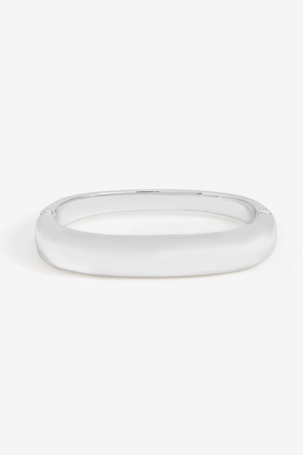 Jon Richard Silver Plated Polished Rectanglar Bangle