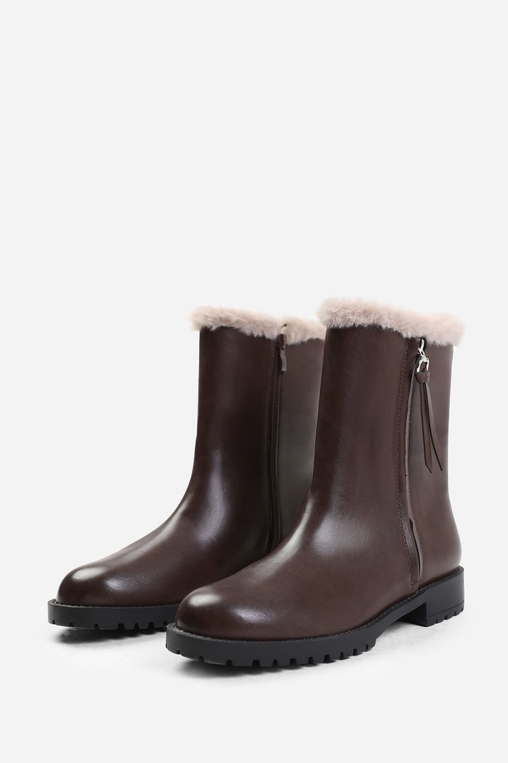 Where's That From 'Ice' Wide Fit Mid Calf Boot With Fur Trim image 3
