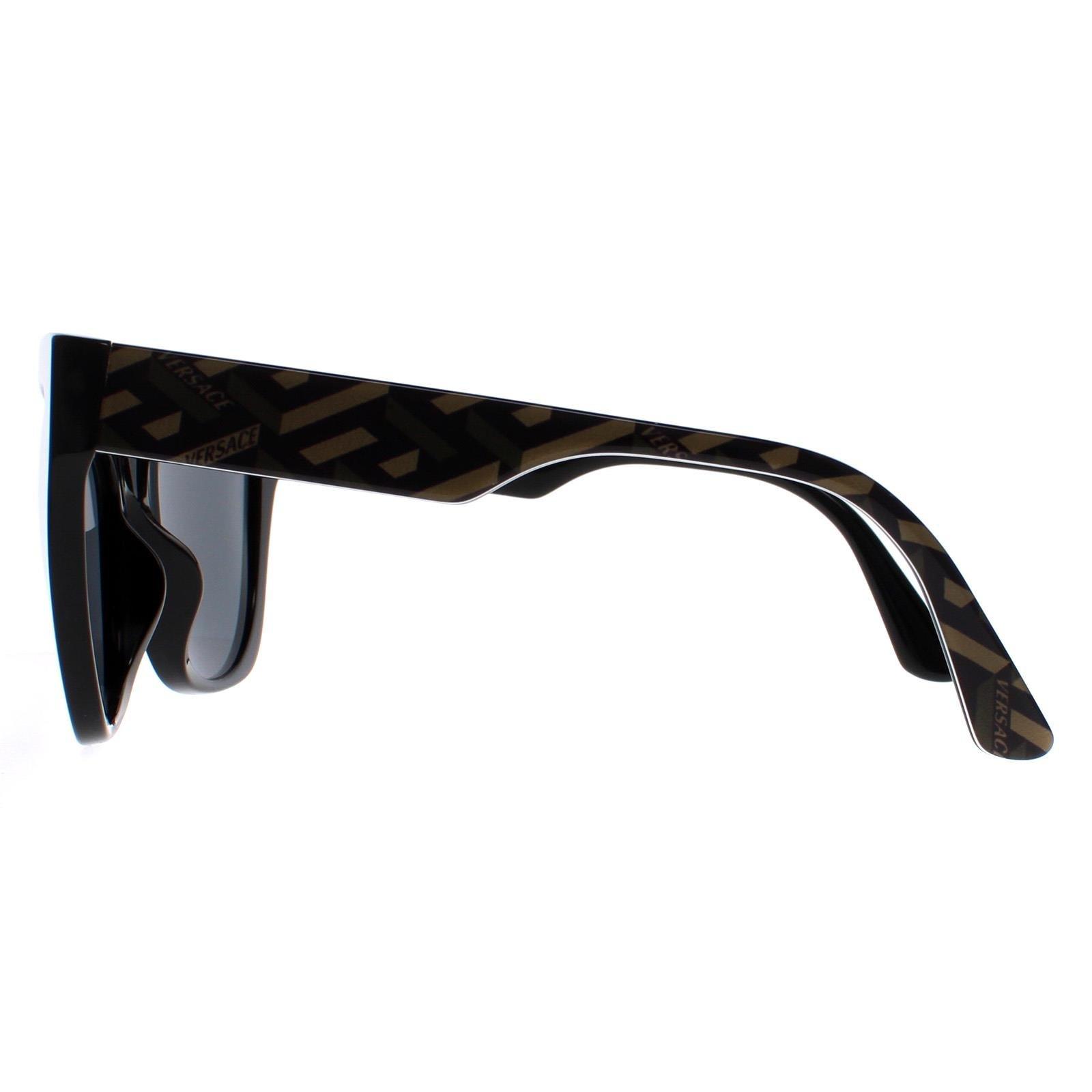 Versace Cat Eye Black Pattern Dark Grey VE4417U image 3