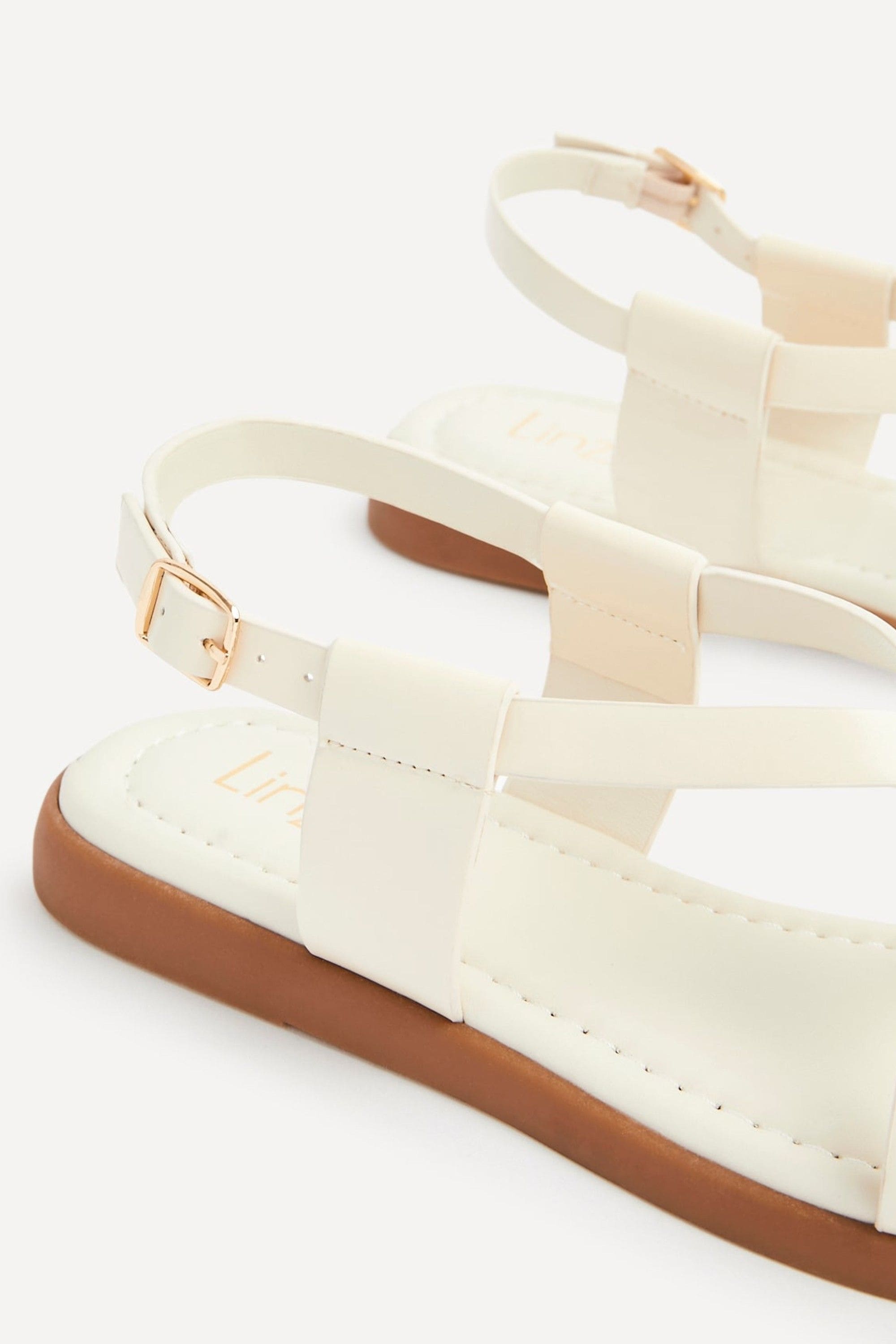 Linzi Salma Cream & Gold Flat Sandals image 5